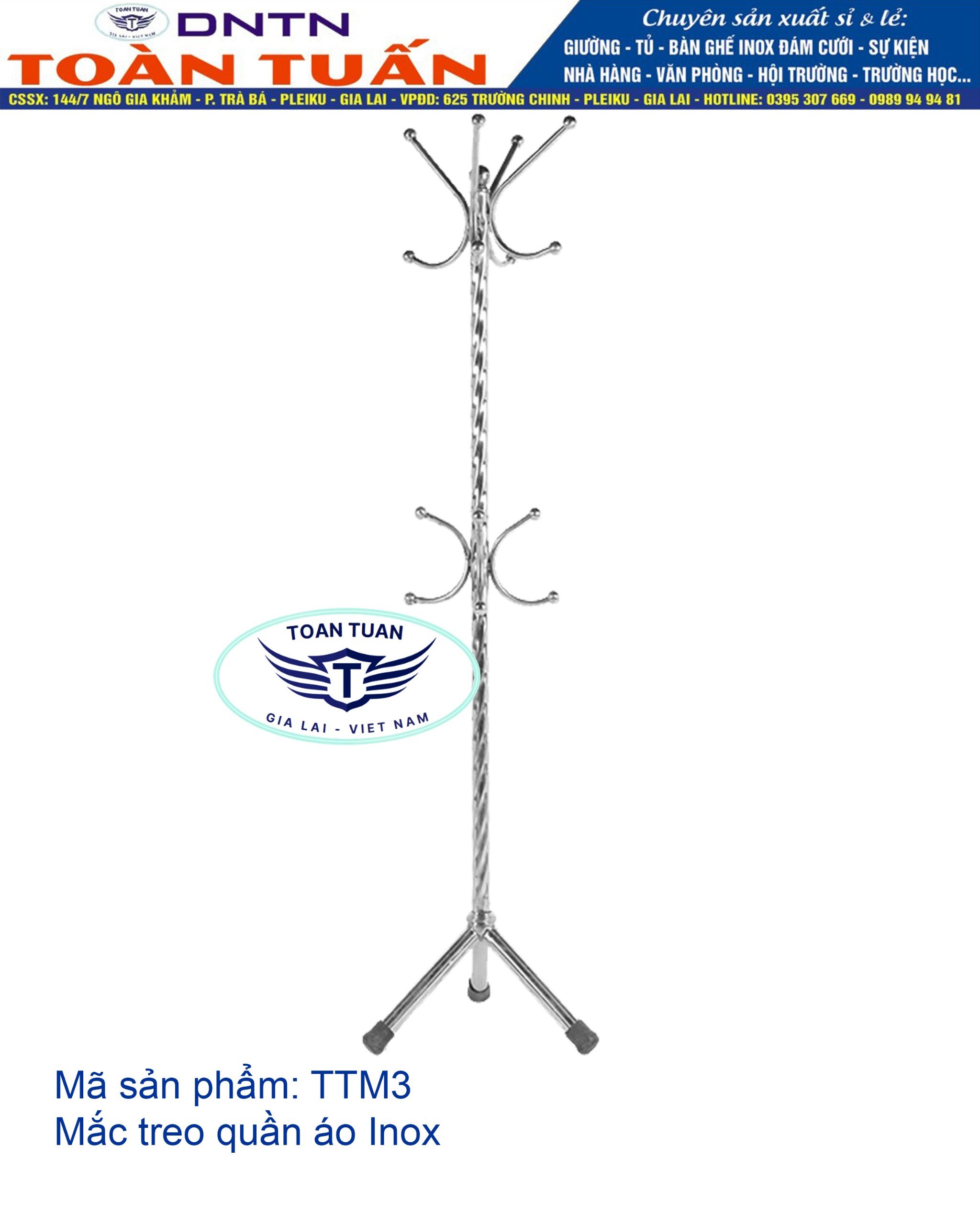 Mắc treo quần áo Inox TTM3